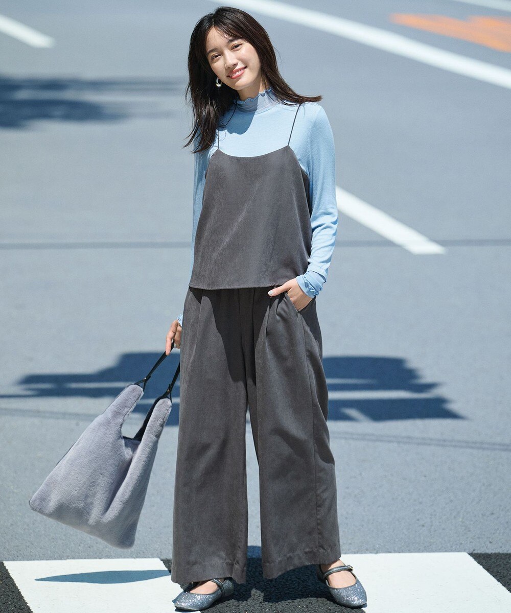 【オンワード】 ANY>ワンピース 【2SET/洗濯機可】ビスチェ×パンツセット [WEB限定]スレート L レディース