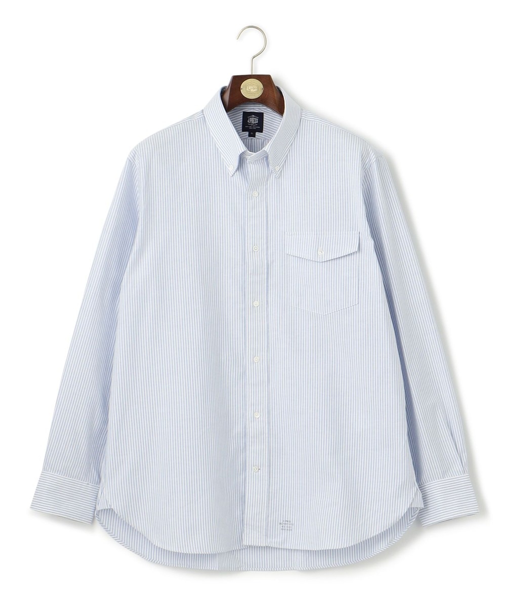 【オンワード】 J.PRESS MEN>トップス 【KING SIZE】【定番】アービングキャンディストライプ シャツ / ボタンダウン ダルブルー 3L メンズ 【オンワード】 J.PRESS MEN>トップス 【KING SIZE】【定番】アービングキャンディストライプ シャツ / ボタンダウン ダルブルー 3L メンズ