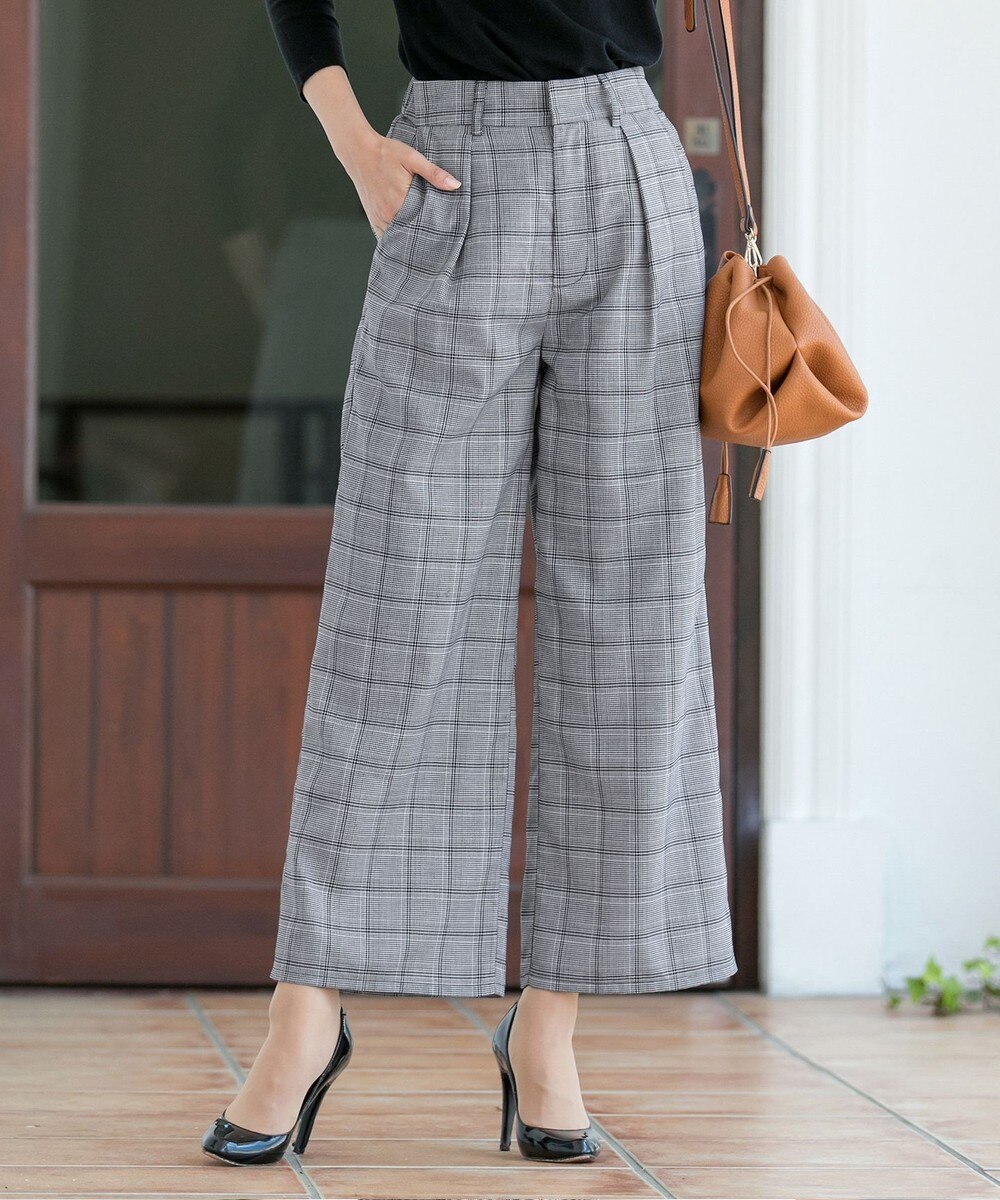 【洗える】脚長効果も叶うストレートワイドパンツ