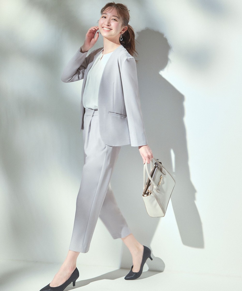 【オンワード】 ANY SIS>パンツ 【セットアップ可】リネンライクポリエステル パンツ ブルーグレー 2 レディース 【オンワード】 ANY SIS>パンツ 【セットアップ可】リネンライクポリエステル パンツ ブルーグレー 2 レディース