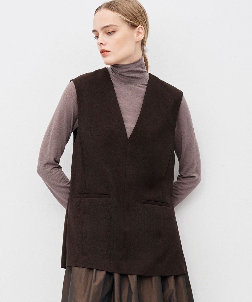 【オンワード】 uncrave>トップス 【手洗い可】ウォッシャブルウールライクツイル ジレ ブラウン 1 レディース 【オンワード】 uncrave>トップス 【手洗い可】ウォッシャブルウールライクツイル ジレ ブラウン 1 レディース