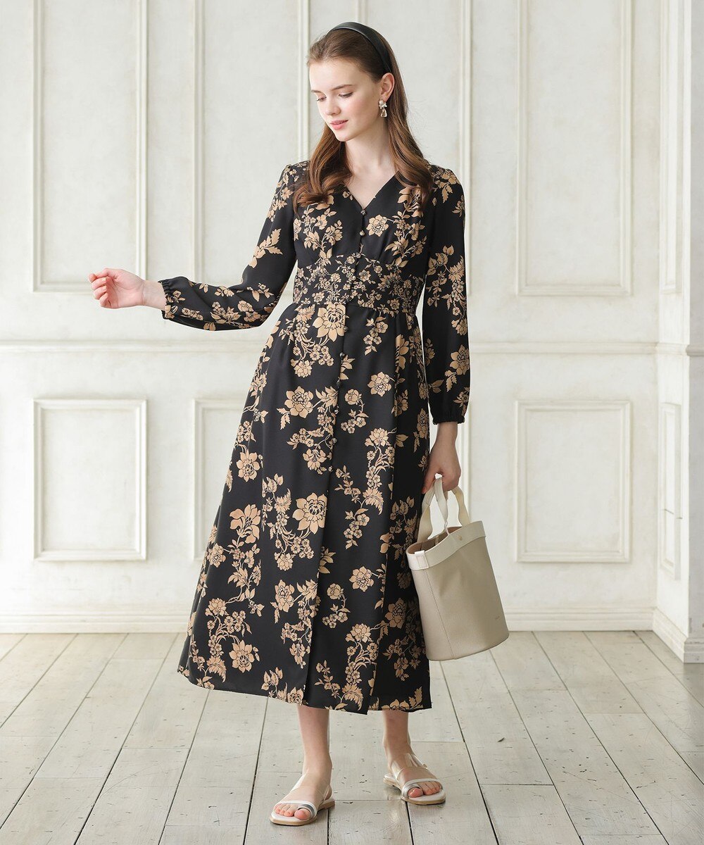 注目の商品 オンワード Tocca ワンピース 洗える Christmasrose ロングドレス ピンク 0 レディース かいこみ