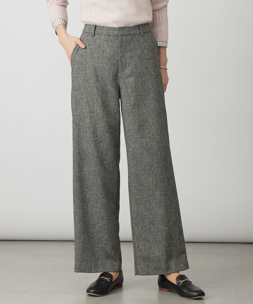 【オンワード】 J.PRESS LADIES>パンツ ラメツイード セミワイド パンツ グレー 9 レディース 【オンワード】 J.PRESS LADIES>パンツ ラメツイード セミワイド パンツ グレー 9 レディース