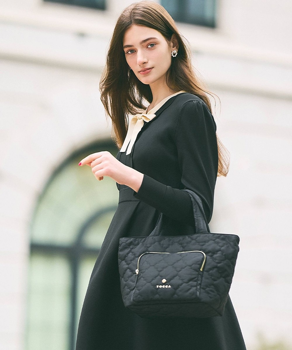 【オンワード】 TOCCA>バッグ 【撥水】CHECKER CLOVER QUILT BAG トートバッグ ブラック F レディース 【オンワード】 TOCCA>バッグ 【撥水】CHECKER CLOVER QUILT BAG トートバッグ ブラック F レディース