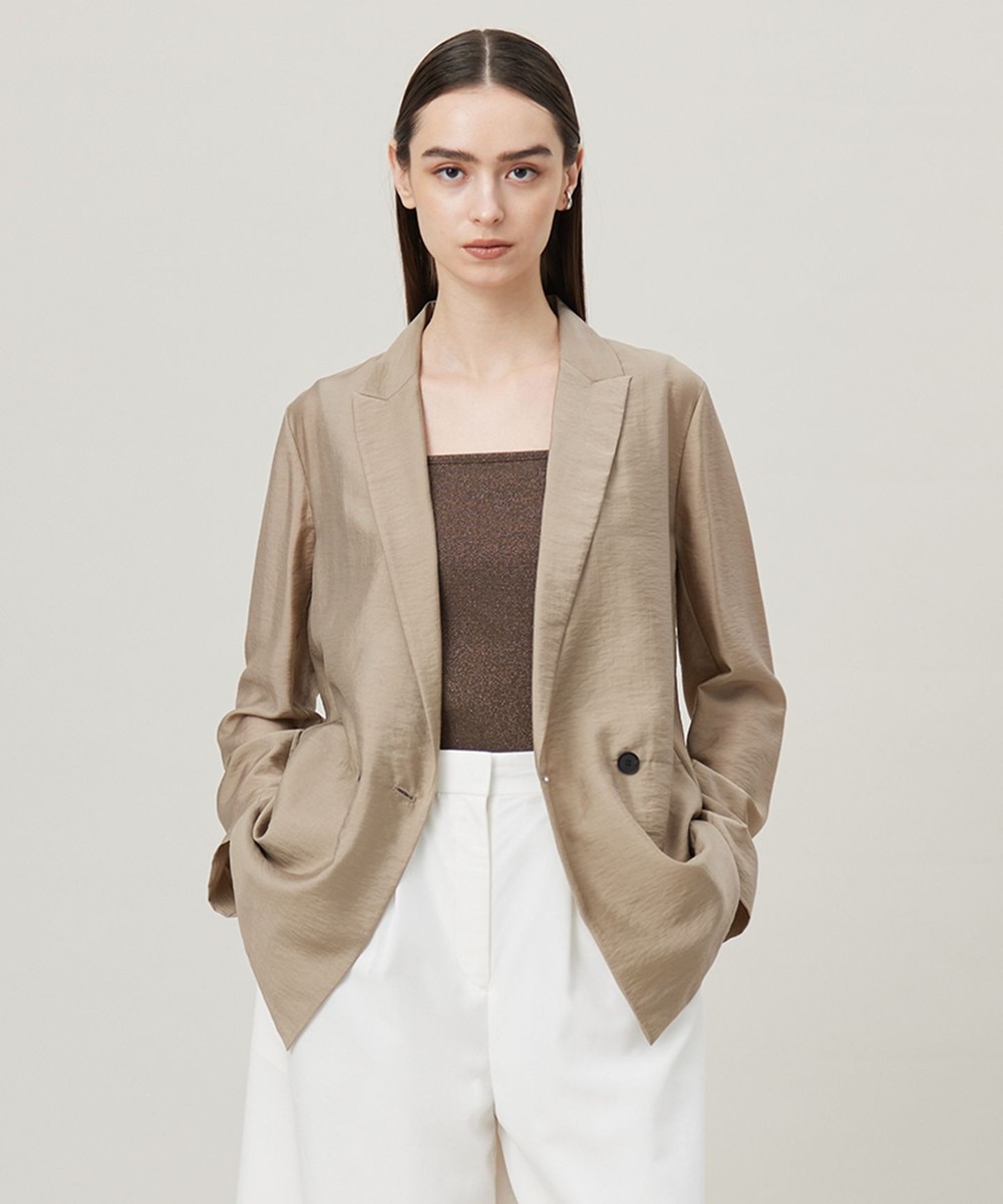 【オンワード】 ICB>ジャケット/アウター 【接触冷感・速乾・洗える】 リヨセルシアー ジャケット クリームブラウン 4 レディース 【オンワード】 ICB>ジャケット/アウター 【接触冷感・速乾・洗える】 リヨセルシアー ジャケット クリームブラウン 4 レディース