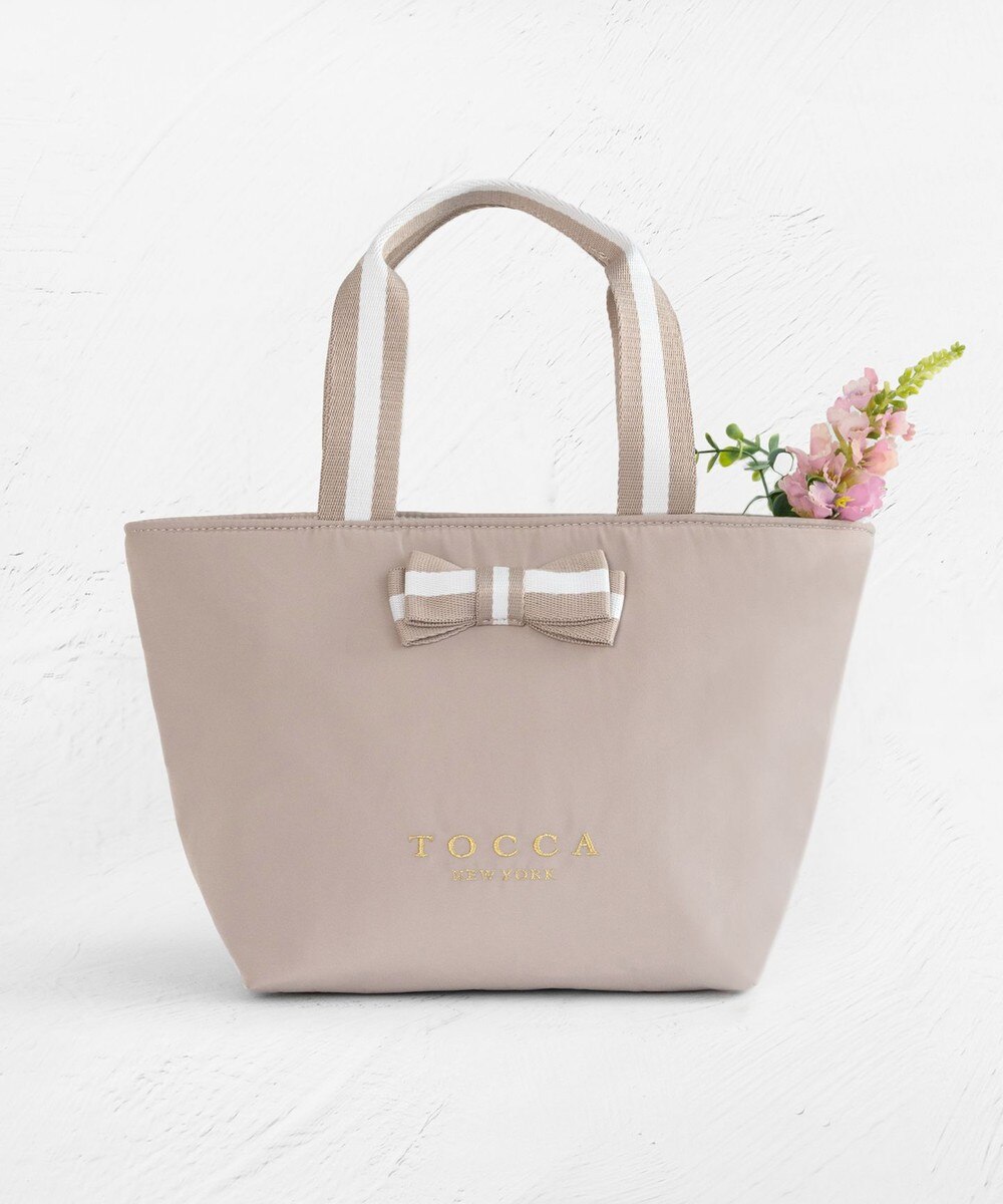 【オンワード】 TOCCA>バッグ 【WEB限定】BICOLOR RIBBON COOLERBAG クーラーバッグ ベージュ F レディース