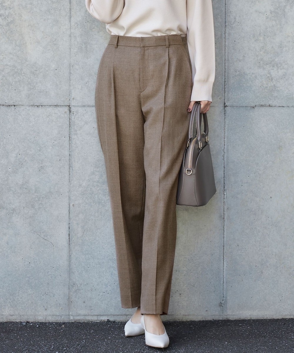 【オンワード】 自由区>パンツ 【洗える】ウォッシャブルウールサキソニーワイド パンツ TOPモカ 40 レディース 【オンワード】 自由区>パンツ 【洗える】ウォッシャブルウールサキソニーワイド パンツ TOPモカ 40 レディース