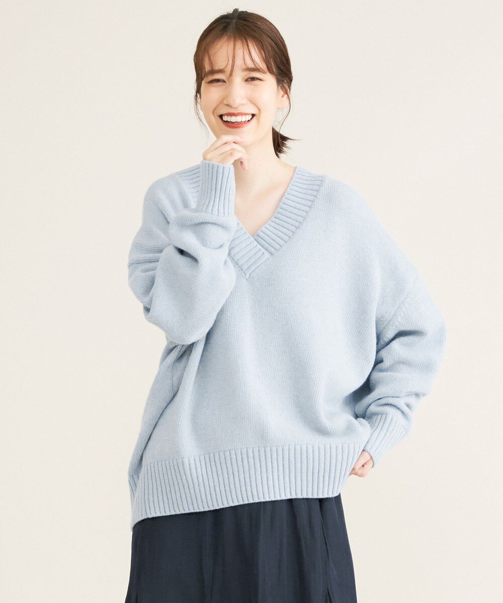 【オンワード】 SHARE PARK LADIES>トップス ダブルVネックニット グリーン 1 レディース 【送料無料】