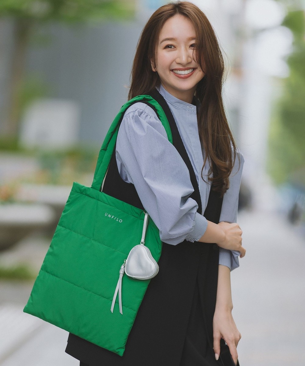 【オンワード】 UNFILO>バッグ パデッド トートバッグ グリーン F レディース 【オンワード】 UNFILO>バッグ パデッド トートバッグ グリーン F レディース