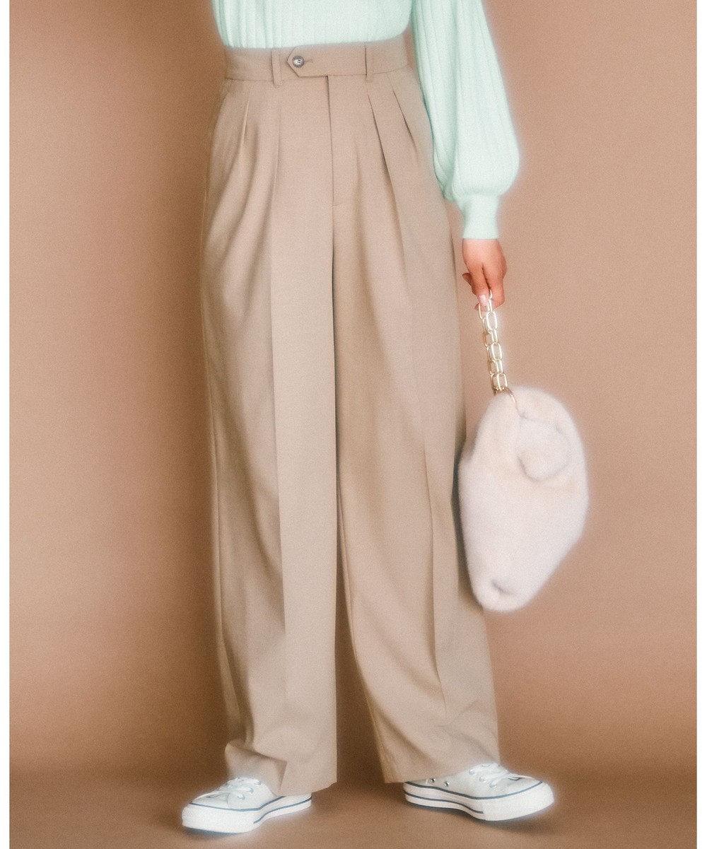 【オンワード】 23区>パンツ 【CLASSY.11月号掲載/洗える】ドライ2WAYストレッチ ワイドパンツ ベージュ 40 レディース 【オンワード】 23区>パンツ 【CLASSY.11月号掲載/洗える】ドライ2WAYストレッチ ワイドパンツ ベージュ 40 レディース