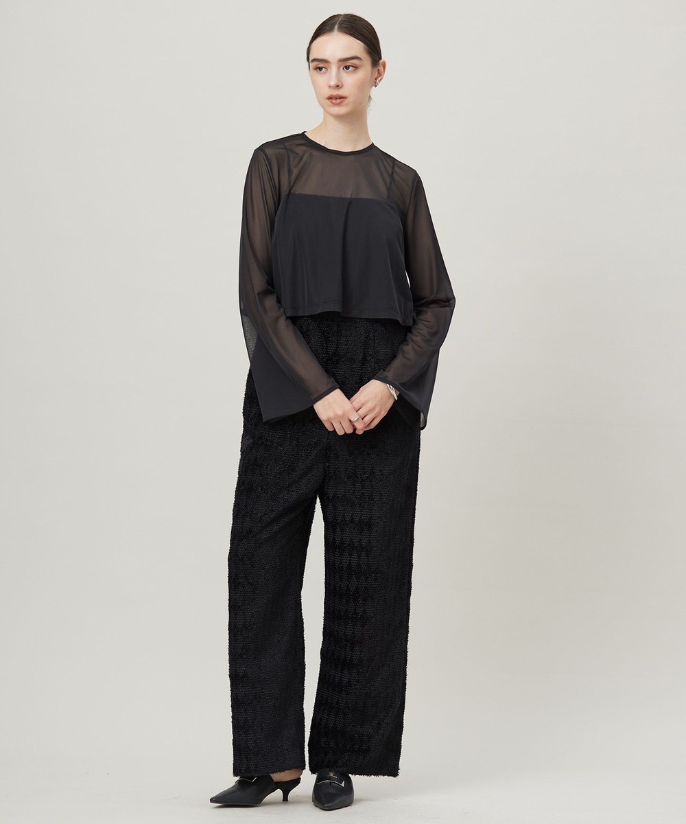 【オンワード】 ICB L(大きいサイズ)>オールインワン・サロペット ダイヤカットジャカード オールインワン ブラック 42 レディース 【オンワード】 ICB L(大きいサイズ)>オールインワン・サロペット ダイヤカットジャカード オールインワン ブラック 42 レディース