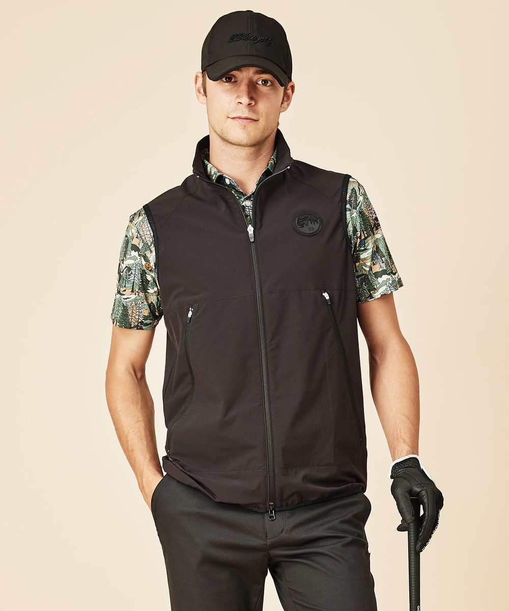 【オンワード】 23区GOLF>ジャケット/アウター 【MEN】【撥水/ストレッチ】エアシャットストレッチ ベスト ブラック L メンズ 【送料無料】