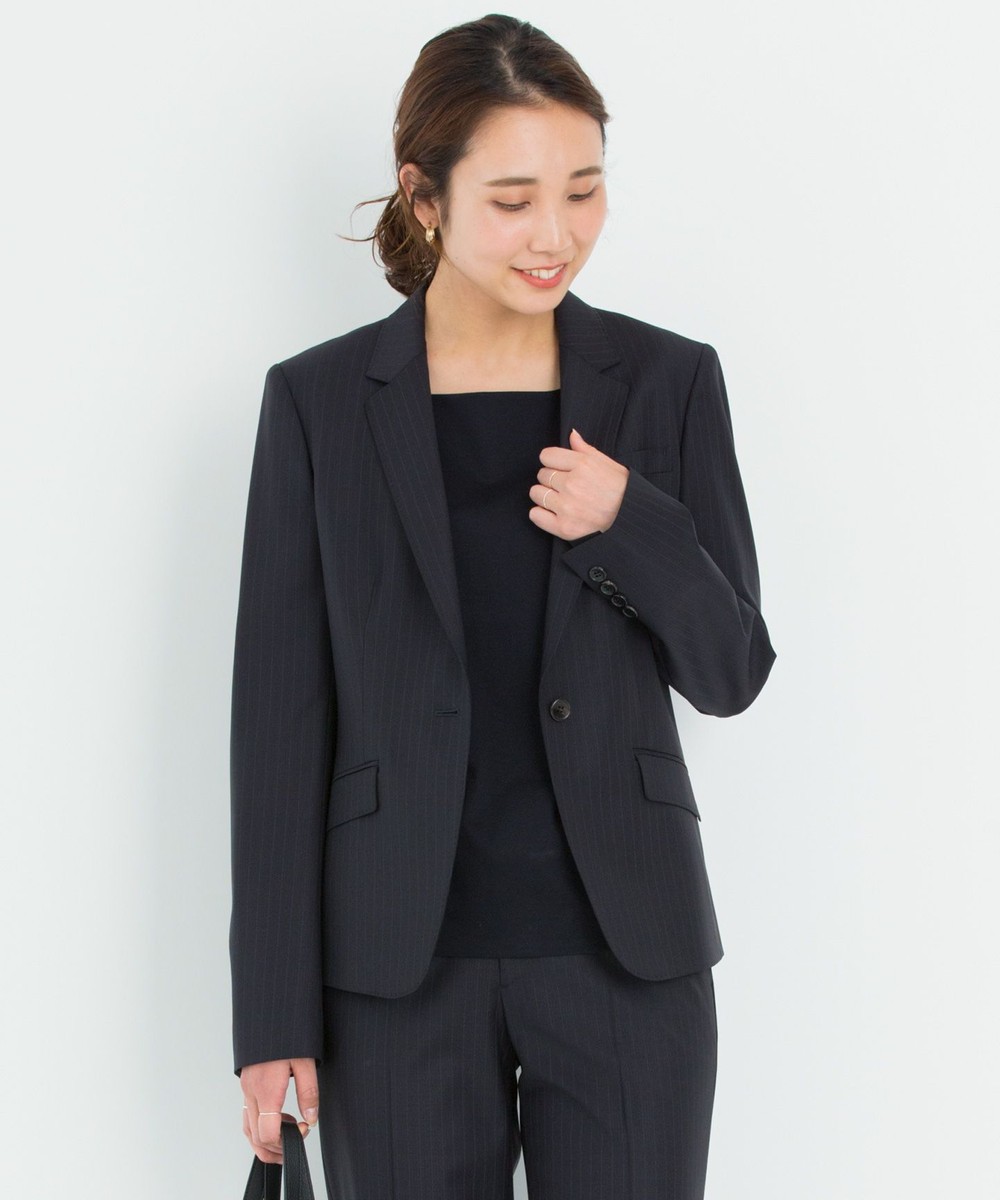 【オンワード】 23区>ジャケット/アウター 【セットアップ対応】ファインネスウール 1つ釦 テーラード ジャケット ネイビー 36 レディース 【送料無料】