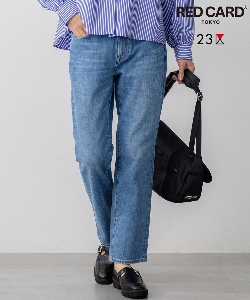 【オンワード】 23区>パンツ 【RED CARD TOKYO×23区】スリムストレート デニム パンツ ライトブルー 38 レディース 【オンワード】 23区>パンツ 【RED CARD TOKYO×23区】スリムストレート デニム パンツ ライトブルー 38 レディース