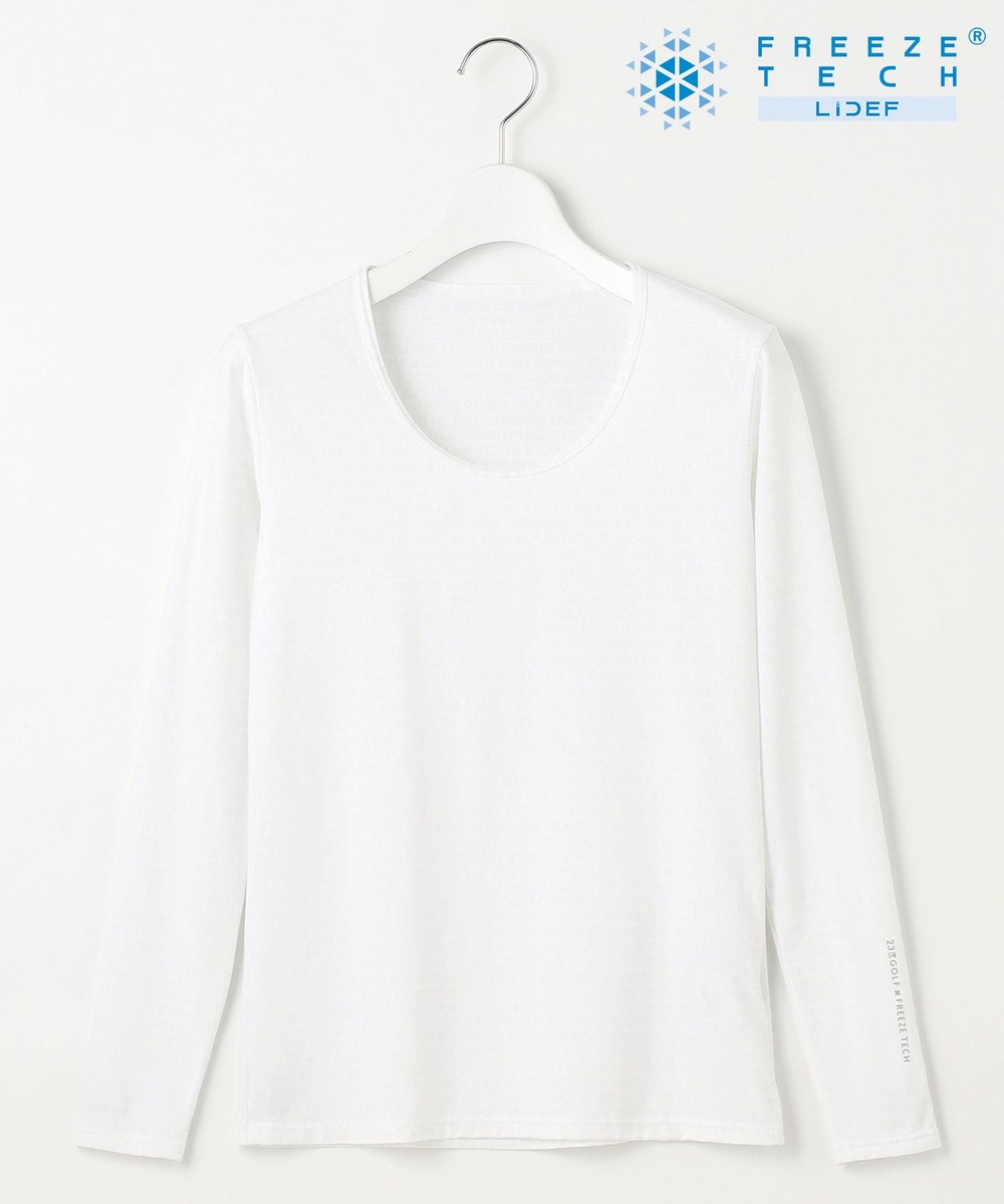 【オンワード】 23区GOLF>トップス 【WOMEN】氷撃シリーズ【接触冷感/防臭/UVケア/吸水速乾】クルーネック インナー ホワイト 1 レディース 【オンワード】 23区GOLF>トップス 【WOMEN】氷撃シリーズ【接触冷感/防臭/UVケア/吸水速乾】クルーネック インナー ホワイト 1 レディース