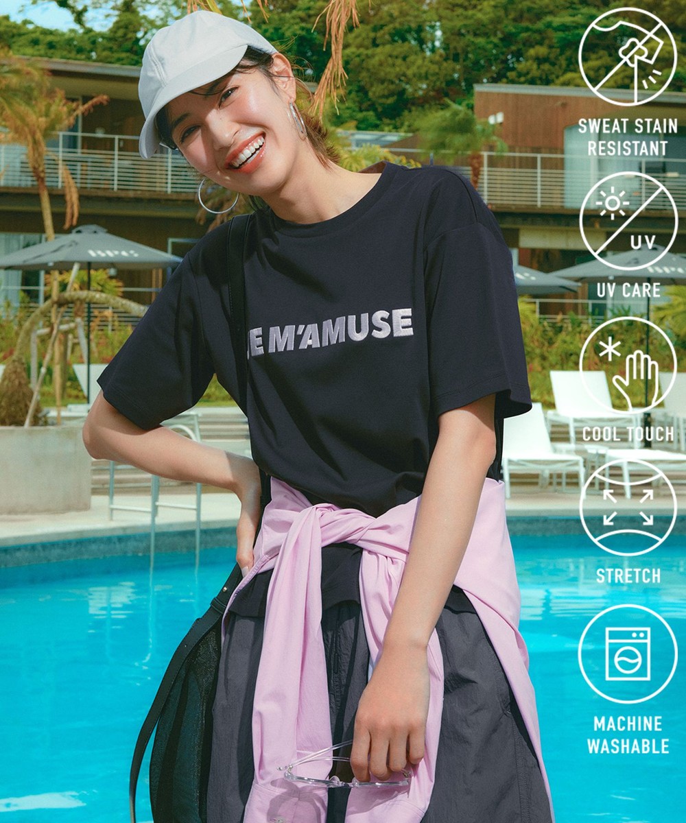 【オンワード】 UNFILO>トップス 【汗ジミ防止/UVケア】BEAUTY FORM-Tコットン ロゴ半袖T [NEW]グレー M レディース