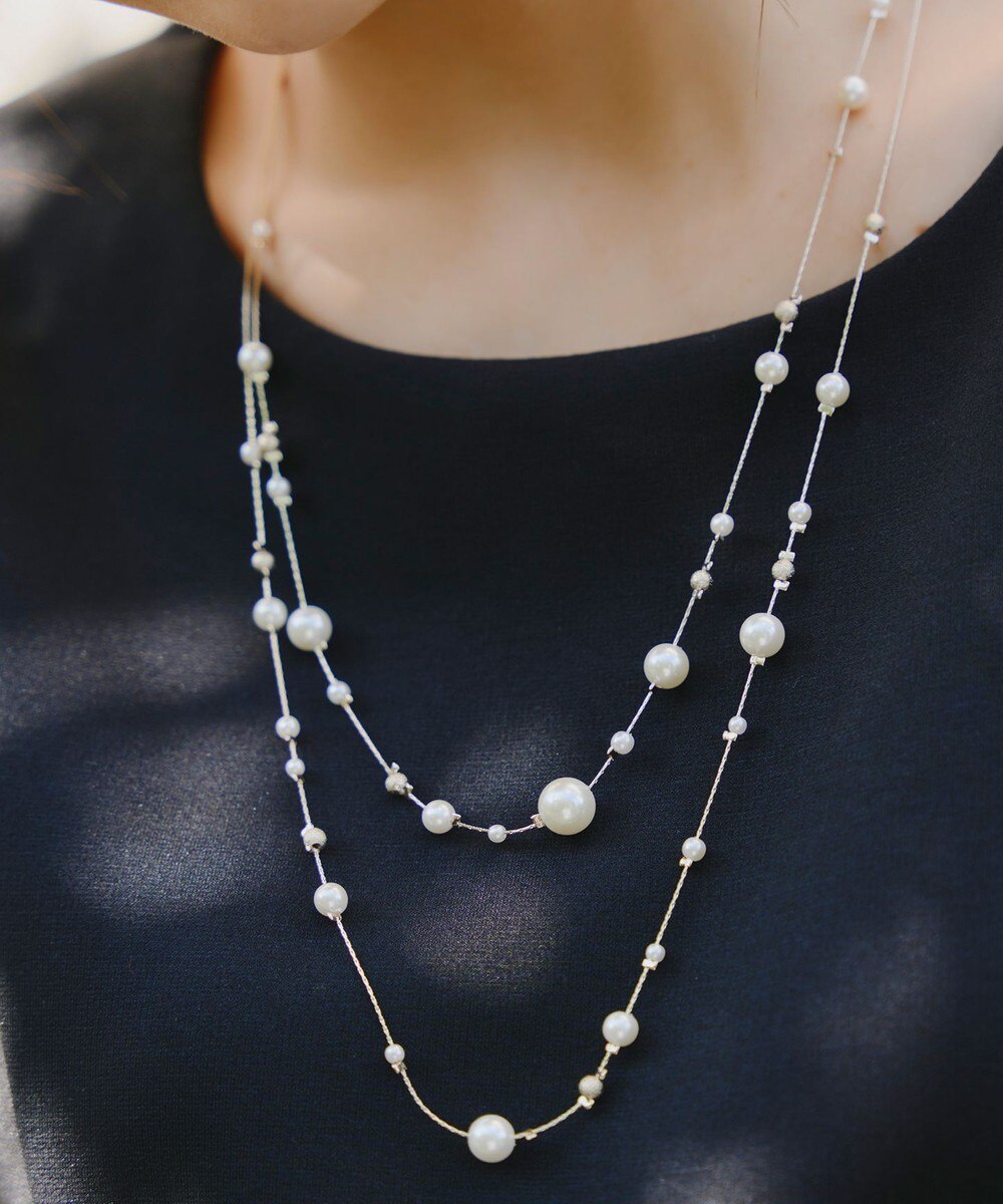 パール2連ネックレス