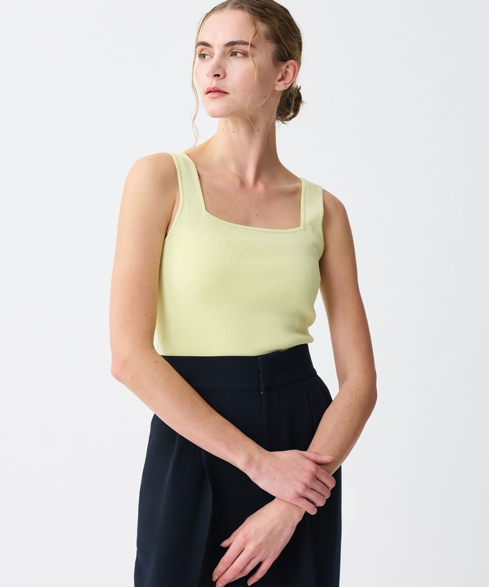 【オンワード】 uncrave>トップス 【接触冷感・UVカット・手洗い可】リネンニット スクエアタンクトップ イエロー 2 レディース 【オンワード】 uncrave>トップス 【接触冷感・UVカット・手洗い可】リネンニット スクエアタンクトップ イエロー 2 レディース