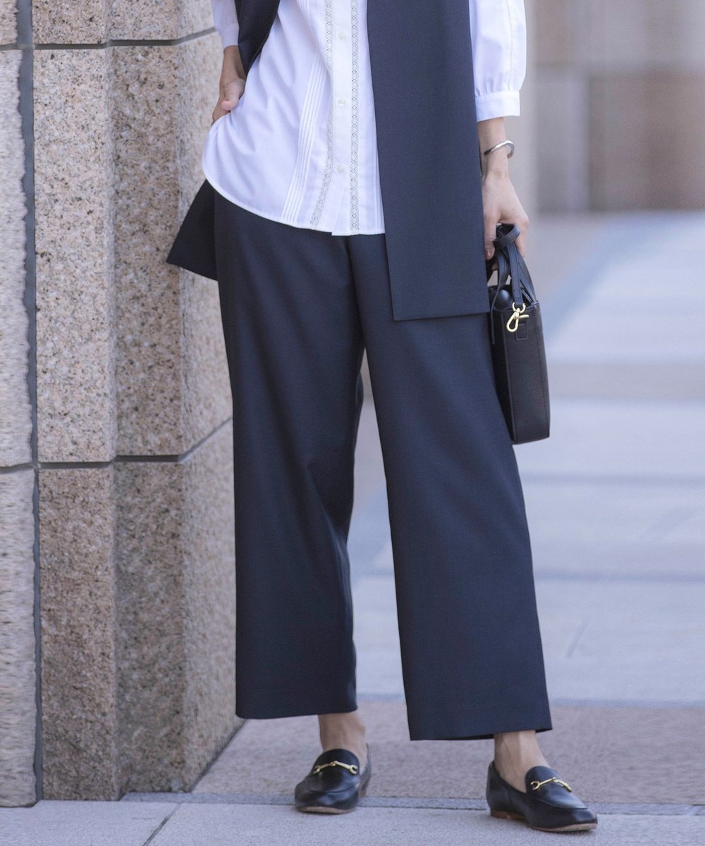 【オンワード】 J.PRESS LADIES>パンツ 【セットアップ対応・洗える・UVケア・速乾】 OXIJEWELストレッチ セミワイド パンツ ネイビー 11 レディース 【オンワード】 J.PRESS LADIES>パンツ 【セットアップ対応・洗える・UVケア・速乾】 OXIJEWELストレッチ セミワイド パンツ ネイビー 11 レディース