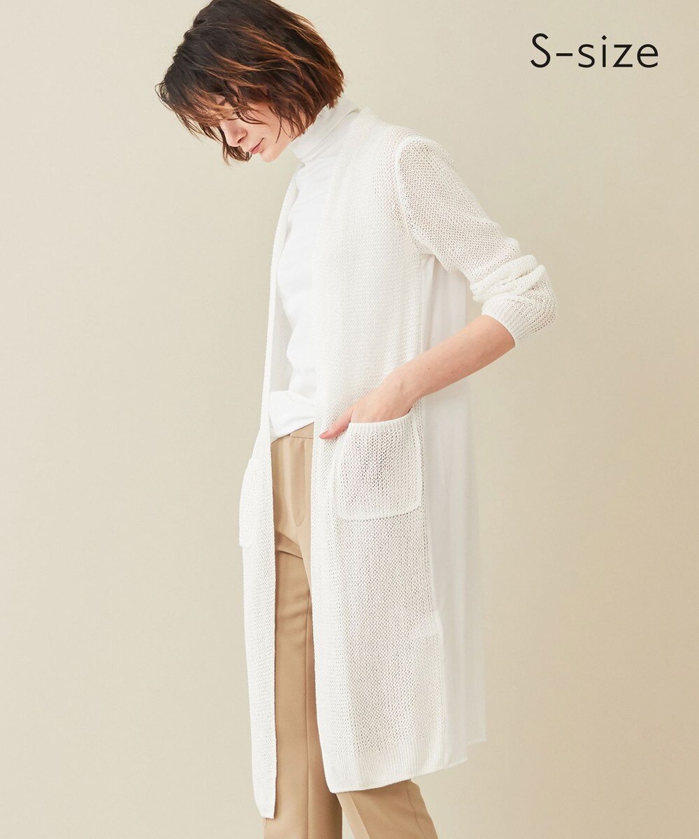 【オンワード】 BEIGE,>トップス 【S-size】OPTICAL / ロングカーディガン Navy 32 レディース 【送料無料】