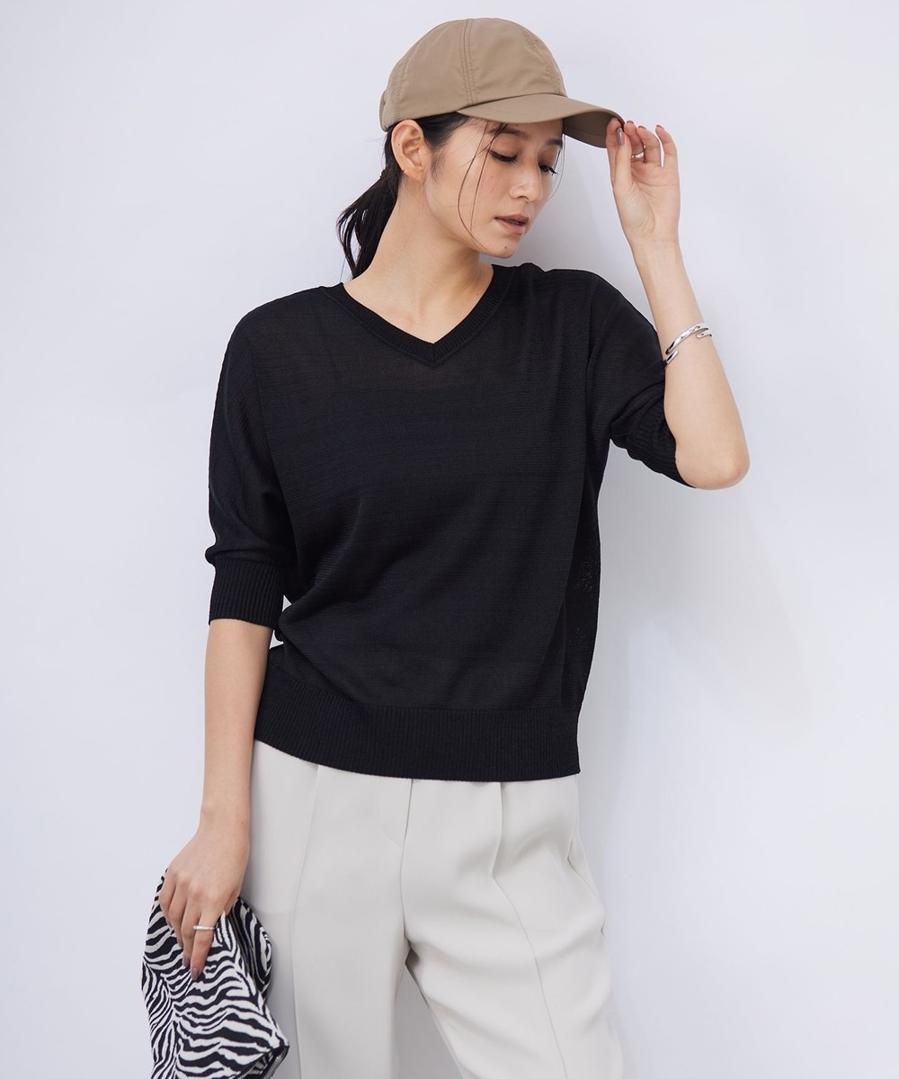 【オンワード】 ICB L(大きいサイズ)>トップス 【洗える】レーヨンブレンド ドルマンスリーブニット ブラック L レディース 【オンワード】 ICB L(大きいサイズ)>トップス 【洗える】レーヨンブレンド ドルマンスリーブニット ブラック L レディース