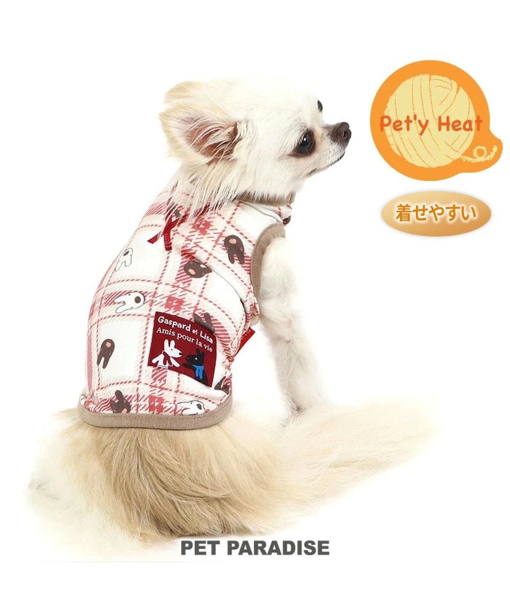 【オンワード】 PET PARADISE>ペットグッズ リサとガスパール ペティヒート タンクトップ チェック柄 小型犬 - ４Ｓ