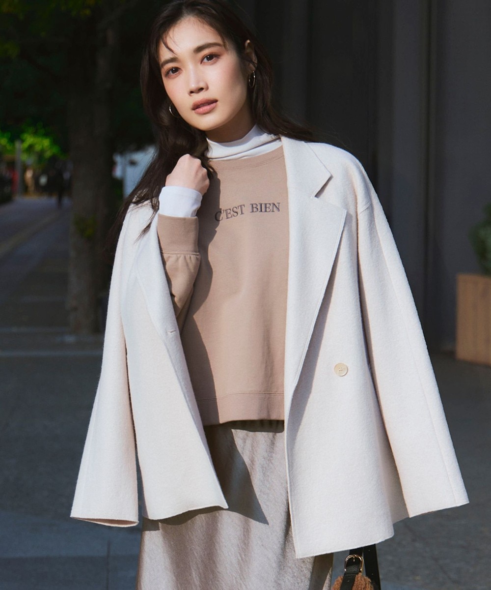 【オンワード】 23区>トップス 【一部店舗限定/洗える】クリアコットンテリー セットアップ ロゴ スウェット ブラウン 38 レディース 【オンワード】 23区>トップス 【一部店舗限定/洗える】クリアコットンテリー セットアップ ロゴ スウェット ブラウン 38 レディース