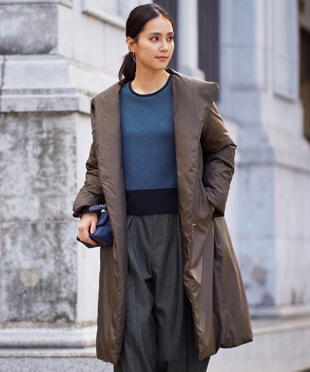 【オンワード】 自由区>ジャケット/アウター ADSシャンブレータフタ ダウンコート ダークブラウン 36 レディース 【オンワード】 自由区>ジャケット/アウター ADSシャンブレータフタ ダウンコート ダークブラウン 36 レディース