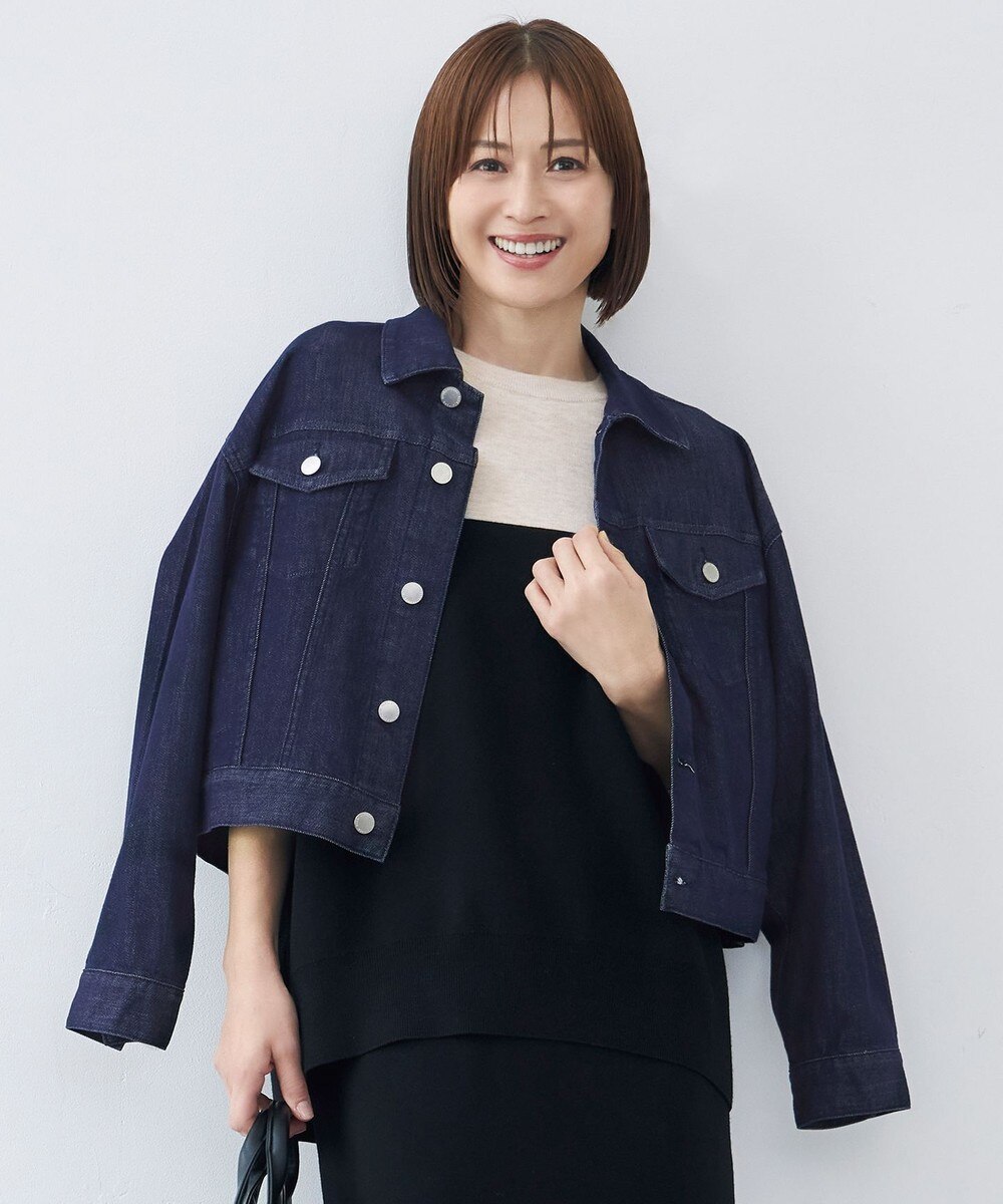 【オンワード】 自由区>ジャケット/アウター 【洗える】ウスカルデニム襟付き ジャケット インディゴ 36 レディース 【オンワード】 自由区>ジャケット/アウター 【洗える】ウスカルデニム襟付き ジャケット インディゴ 36 レディース