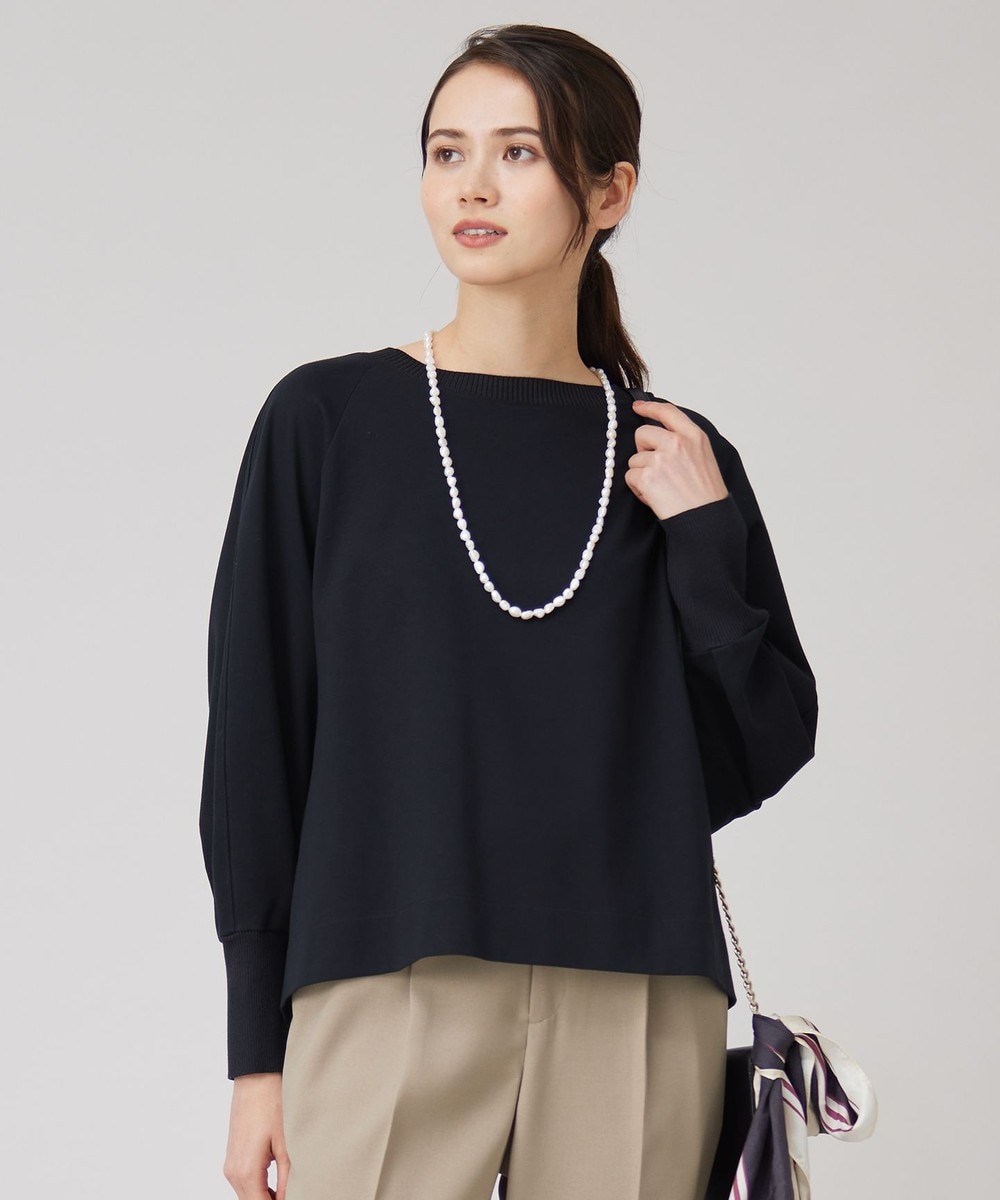 【オンワード】 自由区 L(大きいサイズ)>トップス 【セットアップ対応・洗える】エアーポンチ カットソー ネイビー 44 レディース 【オンワード】 自由区 L(大きいサイズ)>トップス 【セットアップ対応・洗える】エアーポンチ カットソー ネイビー 44 レディース