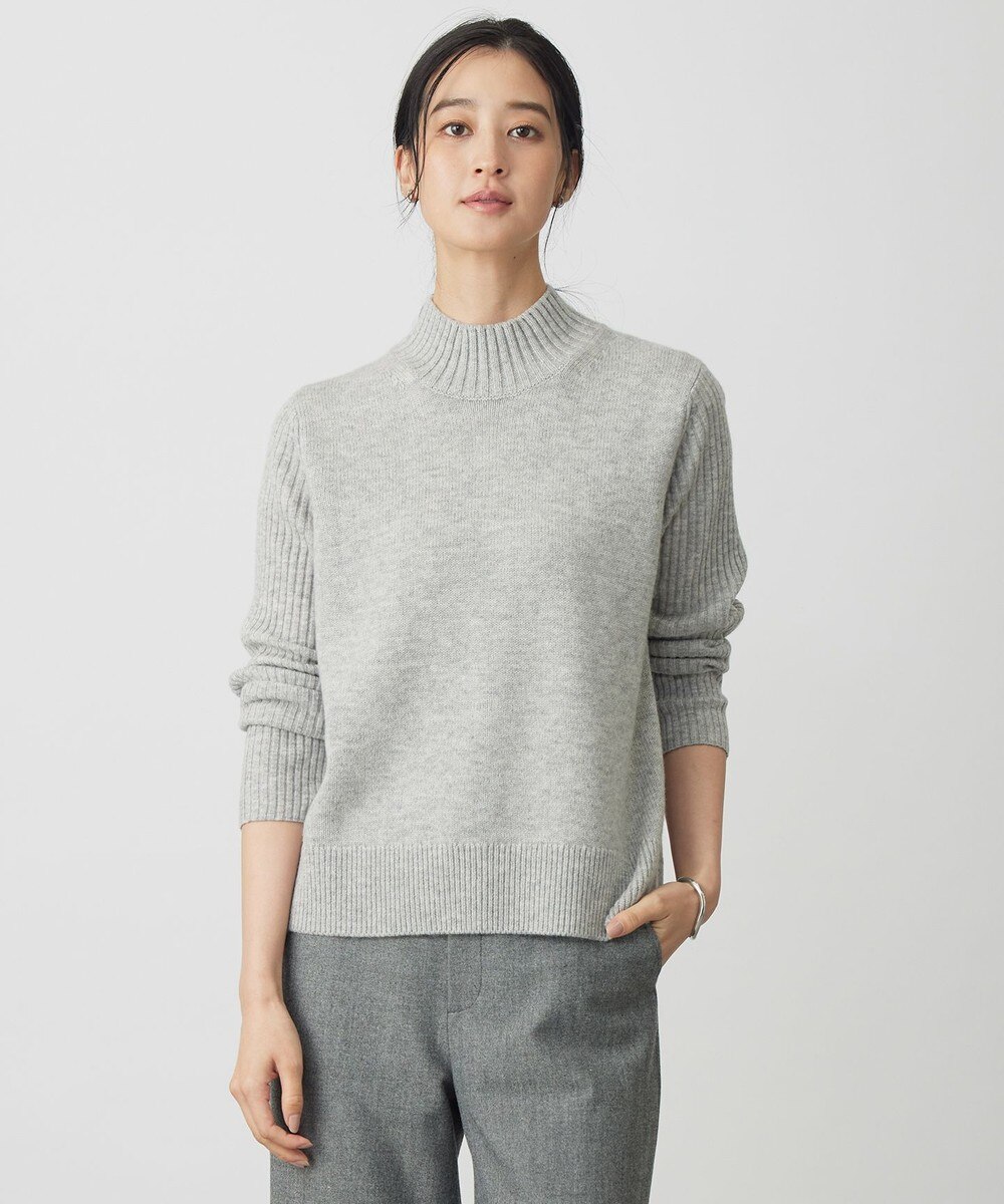 【オンワード】 J.PRESS LADIES L（大きいサイズ）>トップス CASHBIT NEO ハイネック ニット ライトグレー T13 レディース