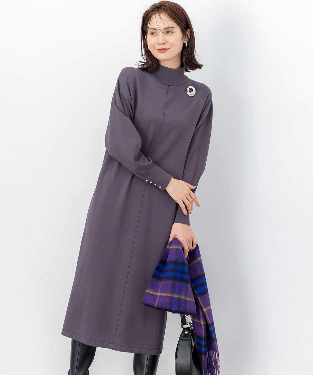 【オンワード】 組曲>ワンピース スムースストレッチニット ワンピース グレー 2 レディース 【オンワード】 組曲>ワンピース スムースストレッチニット ワンピース グレー 2 レディース