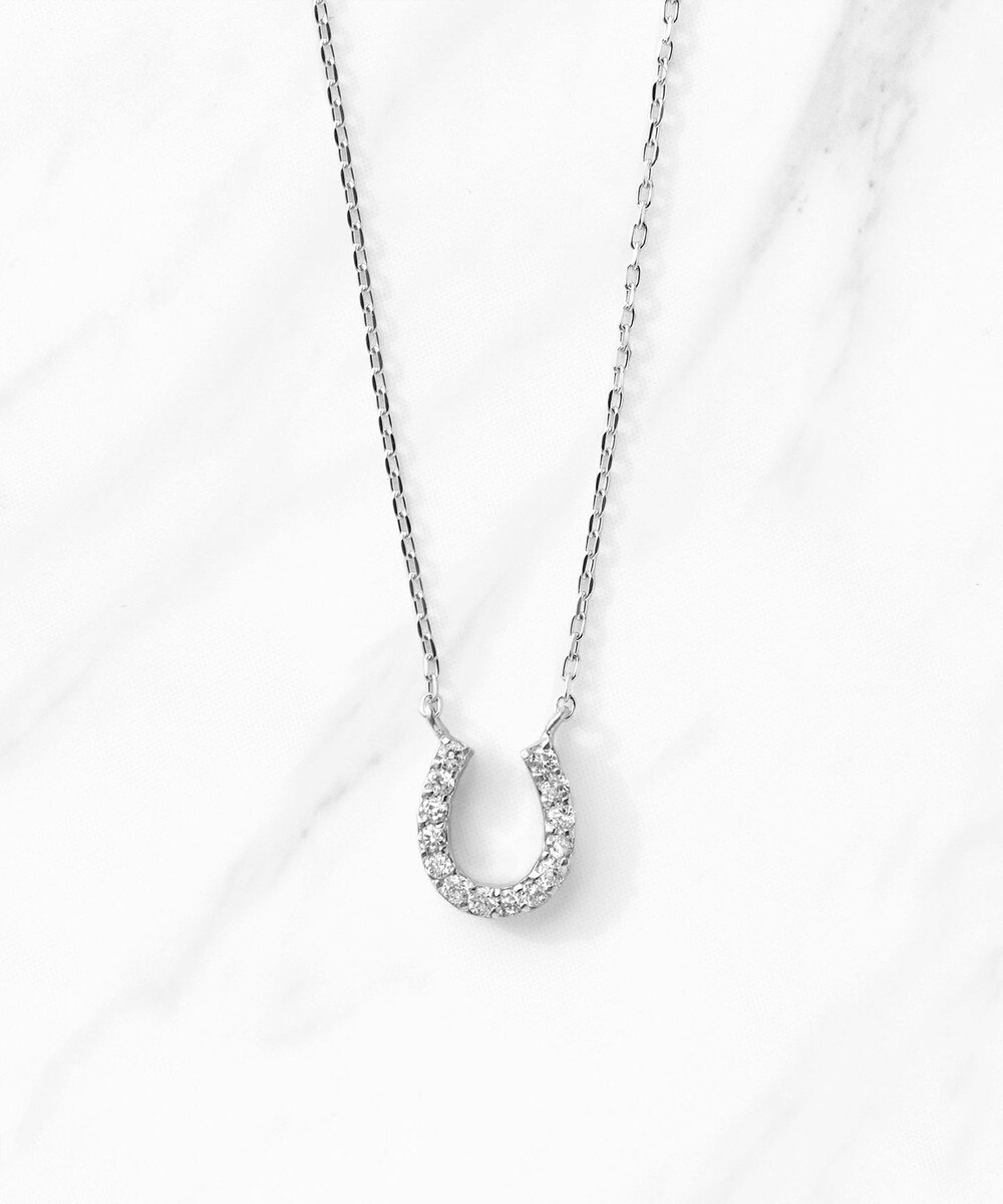 【オンワード】 TOCCA>アクセサリー 【WEB限定】DIAMOND HORSESHOE K10WG NECKLACE K10ホワイトゴールド ダイヤモンド ネックレス ホワイトゴールド F レディース