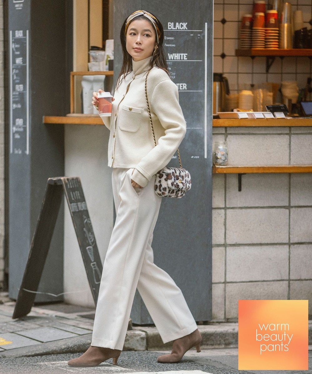 【オンワード】 UNFILO>パンツ 【蓄熱】ウールライクツイル ワイドパンツ エクリュ M レディース 【オンワード】 UNFILO>パンツ 【蓄熱】ウールライクツイル ワイドパンツ エクリュ M レディース