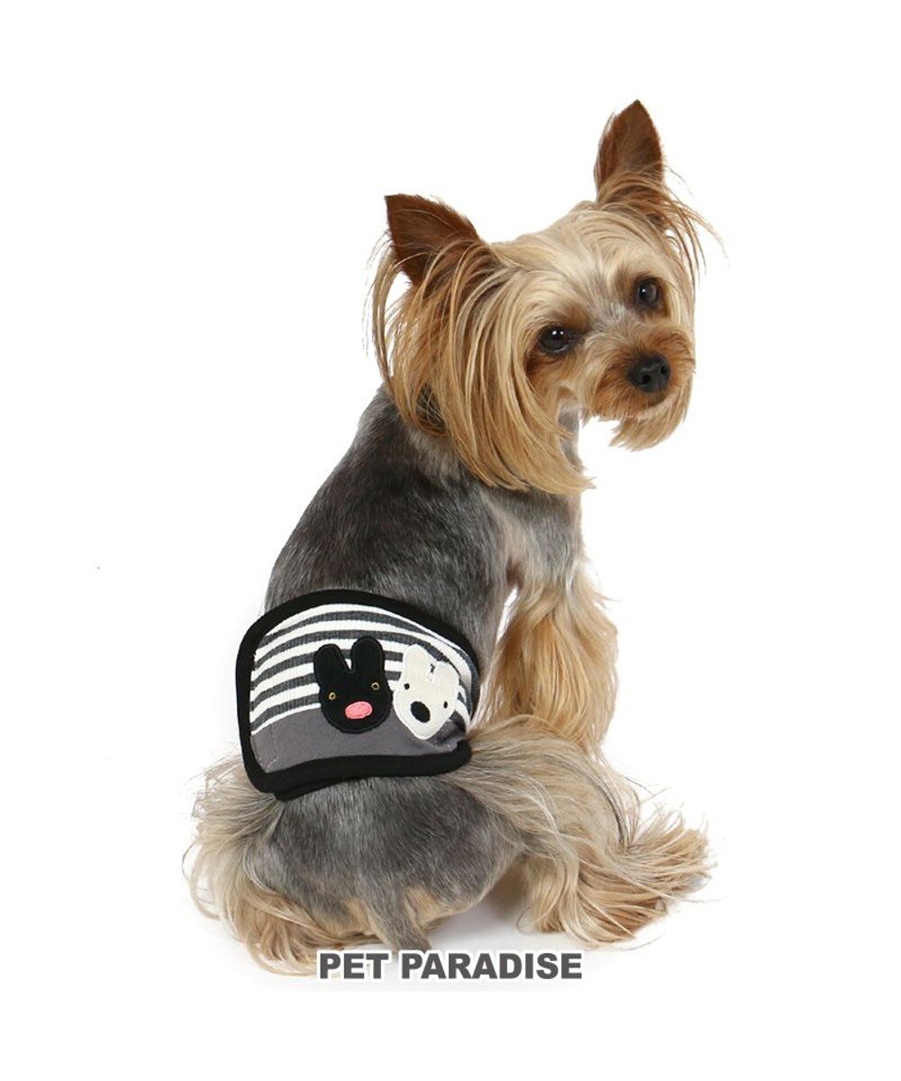 PET PARADISE>ペットグッズ リサとガスパール マナーベルト モノクロ 【小型犬】 - ３Ｓ