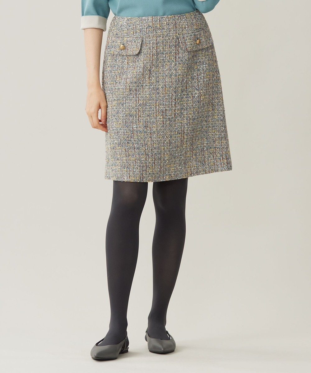 【オンワード】 自由区>スカート ラメノットファンシーツイード スカート ブルーグレー 38 レディース 【オンワード】 自由区>スカート ラメノットファンシーツイード スカート ブルーグレー 38 レディース