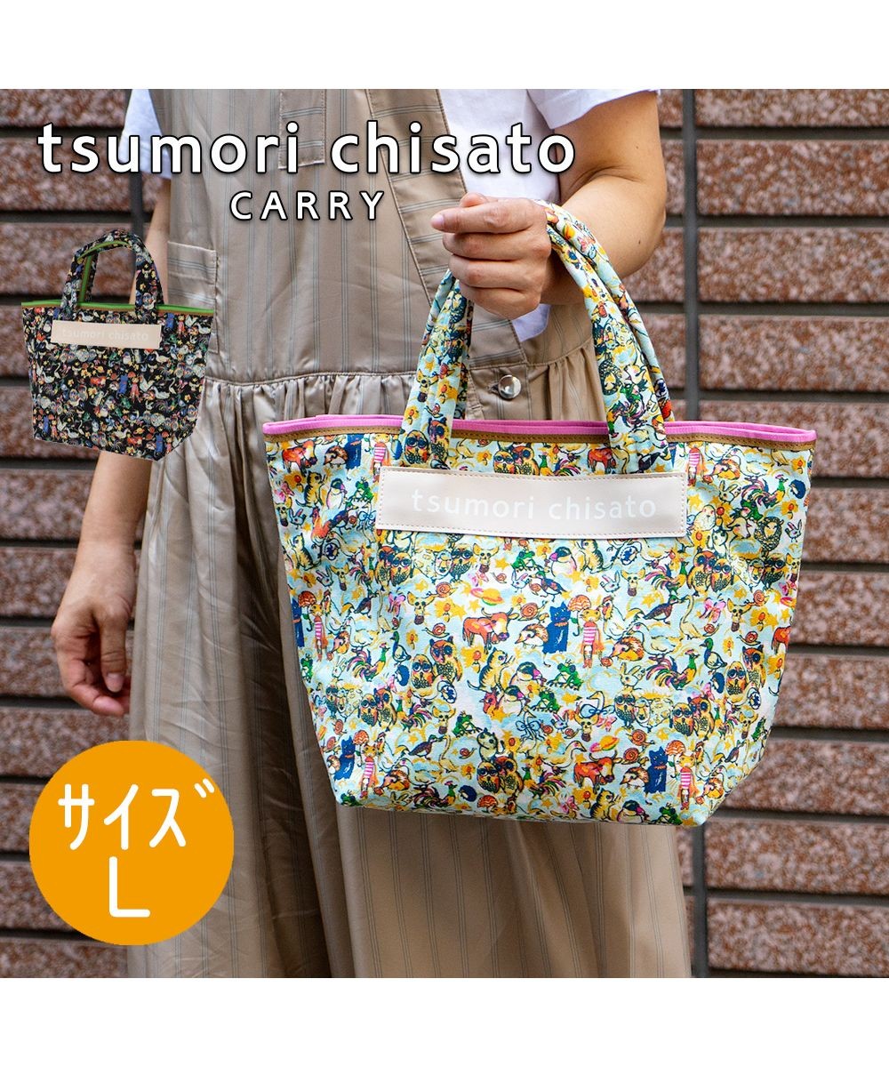 【オンワード】 tsumori chisato CARRY>バッグ 森のどうぶつたち ハンドバッグ 中サイズ ホワイト FREE レディース 【送料当社負担】