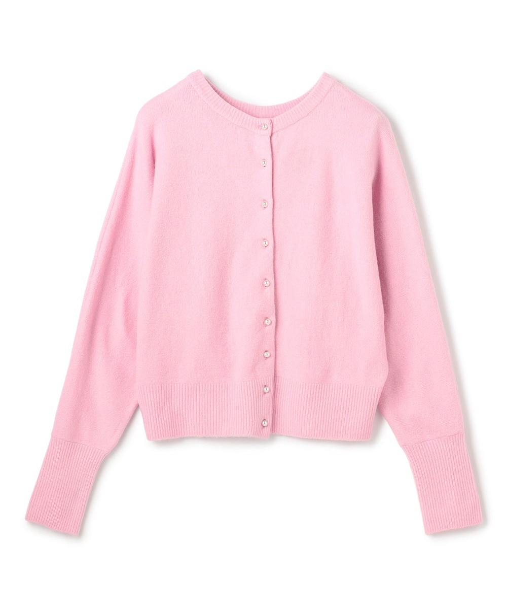【オンワード】 UNFILO>トップス 【前後着用 可能】ふわふわニット 2WAY パールボタンカーディガン ピンク S レディース 【オンワード】 UNFILO>トップス 【前後着用 可能】ふわふわニット 2WAY パールボタンカーディガン ピンク S レディース