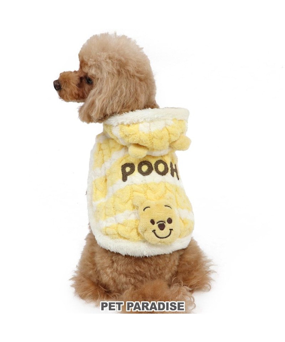 PET PARADISE>ペットグッズ 犬 服 ディズニー くまのプーさん ポンチョ 【小型犬】 リッチ もこもこ 黄 ＳＳ
