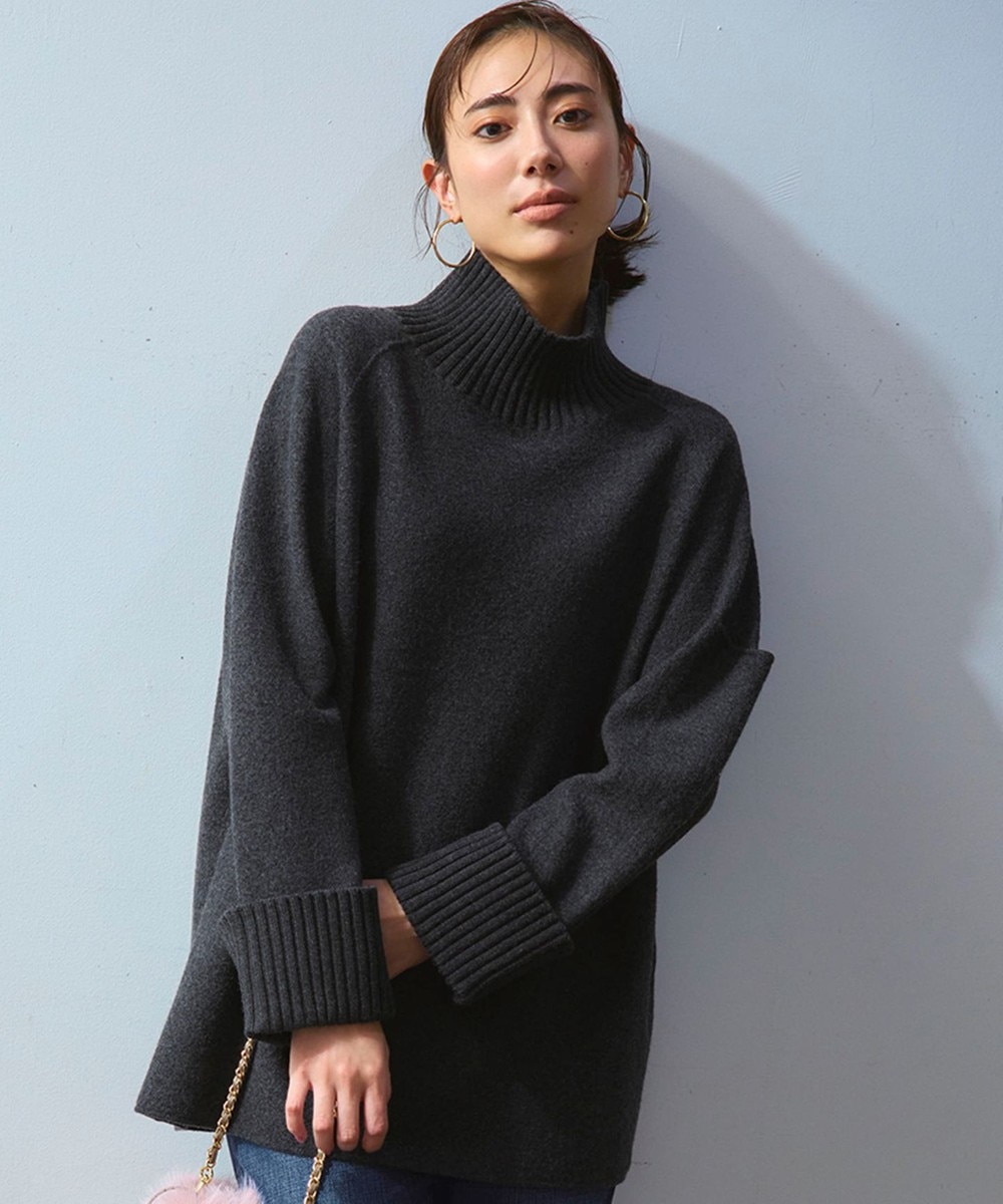 【オンワード】 23区 L(大きいサイズ)>トップス 【新色追加】ボイルドウールコンビニット チュニック グレー 46 レディース 【オンワード】 23区 L(大きいサイズ)>トップス 【新色追加】ボイルドウールコンビニット チュニック グレー 46 レディース