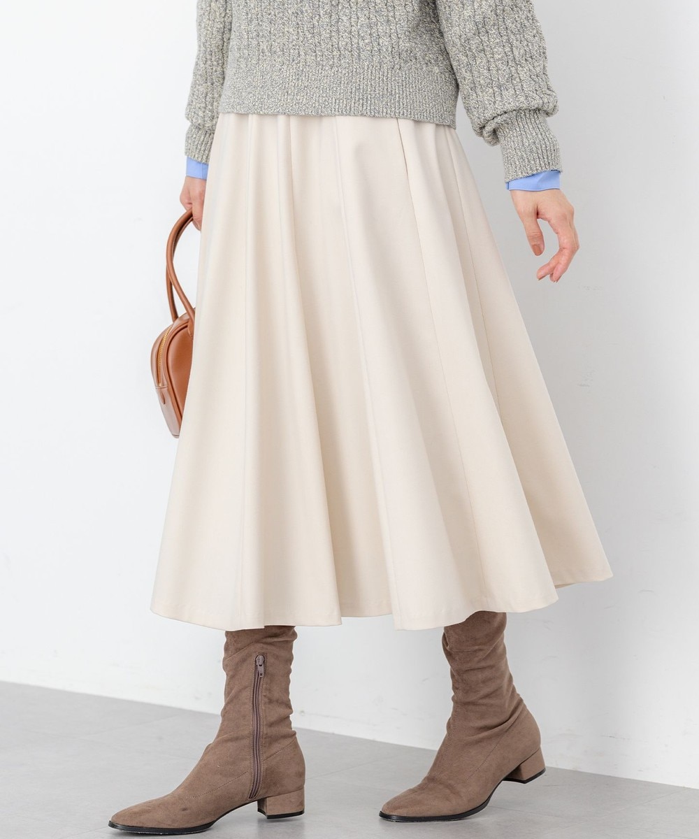 【オンワード】 組曲>スカート 【加藤ローサさん着用】ハンサムツイルフレア スカート アイボリー 2 レディース 【オンワード】 組曲>スカート 【加藤ローサさん着用】ハンサムツイルフレア スカート アイボリー 2 レディース