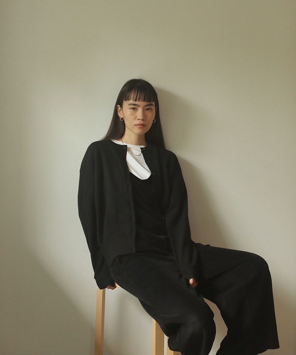 【オンワード】 ONWARD Design Diversity>トップス 【WOMENS・カシミヤ100%・洗える】リラックスフィット・カシミヤ カーディガン ダークブラウン M レディース 【送料無料】