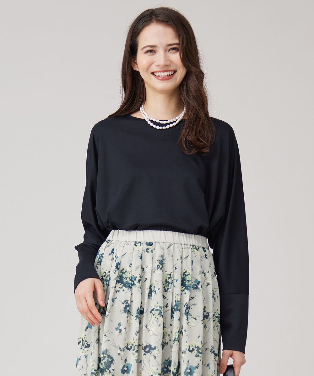 【オンワード】 自由区>トップス 【洗える】ブラウスライクジャージー カットソー ネイビー 38 レディース 【オンワード】 自由区>トップス 【洗える】ブラウスライクジャージー カットソー ネイビー 38 レディース