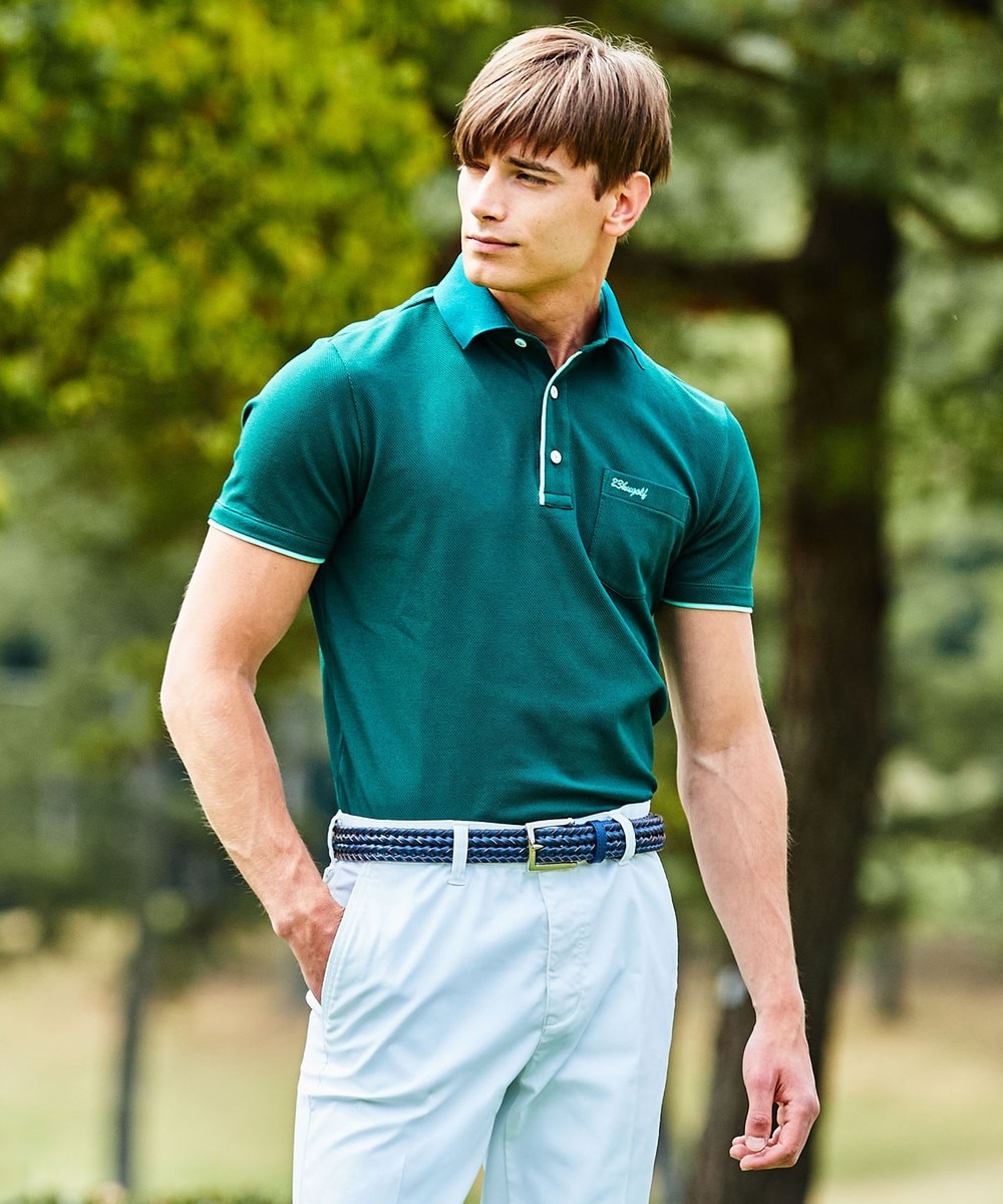 【オンワード】 23区GOLF>トップス 新色追加!全色揃えたくなる、逸品【MEN】【WEB限定/消臭/UV/吸汗速乾】カノコポロシャツ ブラック M メンズ 【送料無料】