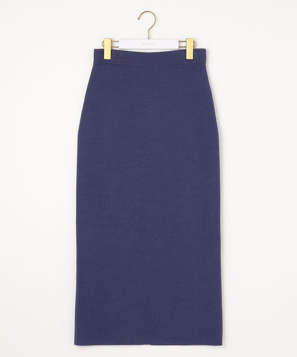 【オンワード】 ANY SIS>スカート 【洗える・セットアップ可】アンチピリング総針ニット スカート ダークブルー 2 レディース