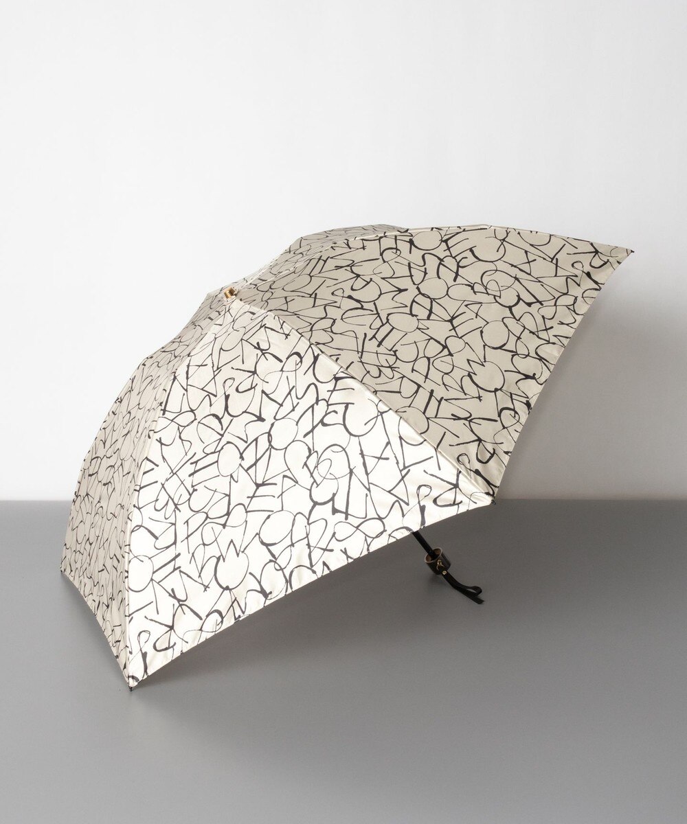 50%OFF！AURORA>ファッション雑貨 Beaurance（ビューランス）モノグラムプリント雨傘（折り畳みミニ傘） クリーム FREE レディース 【送料無料】