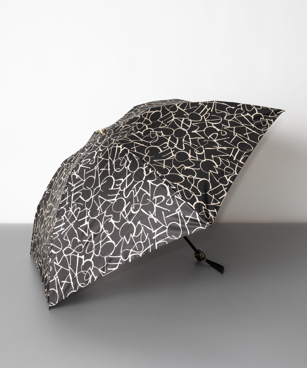 50%OFF！＜オンワード＞AURORA>ファッション雑貨 Beaurance（ビューランス）モノグラムプリント雨傘（折り畳みミニ傘） ブラック FREE レディース 【送料無料】