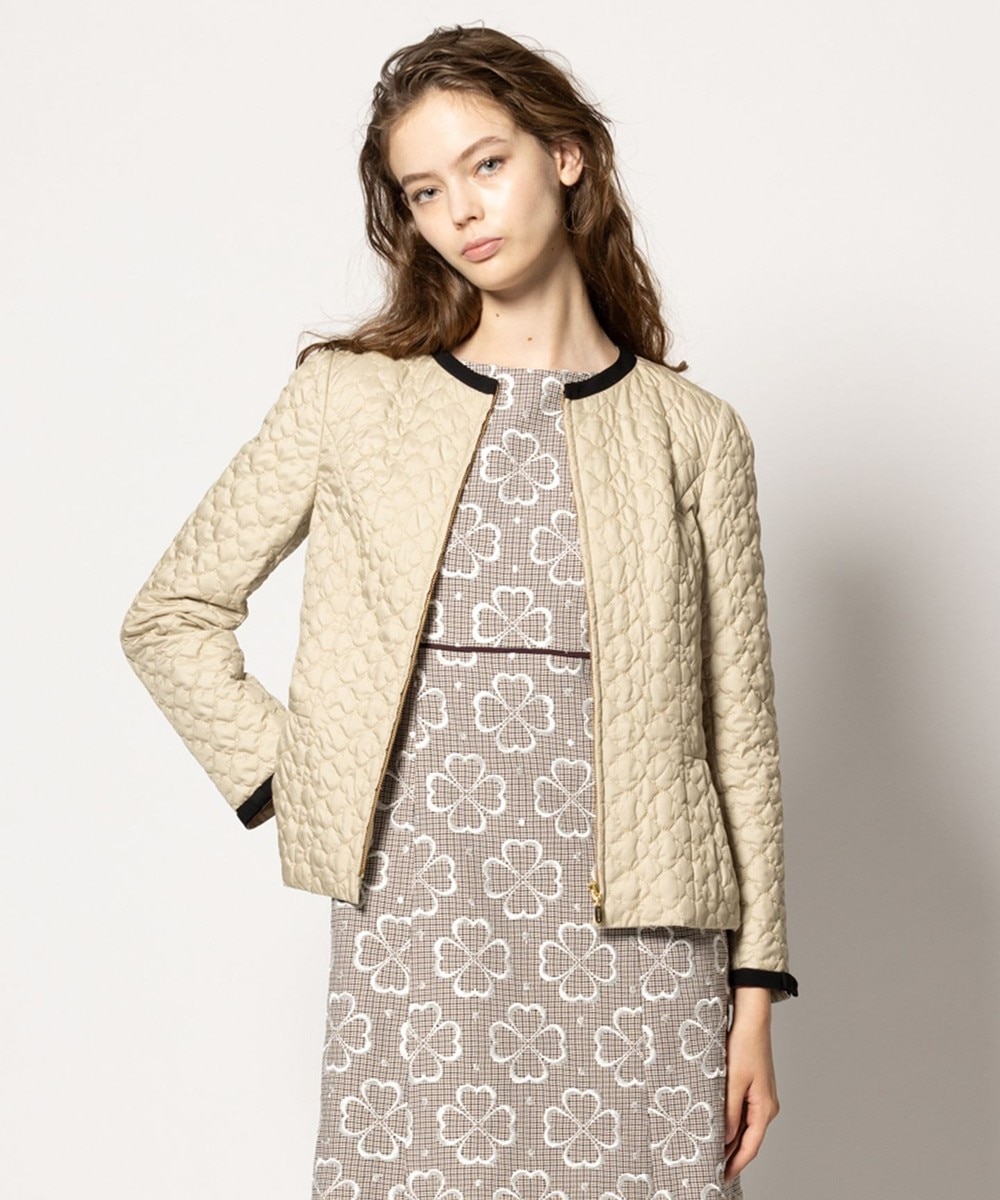 【オンワード】 TOCCA>ジャケット/アウター 【消臭・洗える】CLOVER CARPET キルト中綿ショートコート ベージュ 2 レディース 【オンワード】 TOCCA>ジャケット/アウター 【消臭・洗える】CLOVER CARPET キルト中綿ショートコート ベージュ 2 レディース