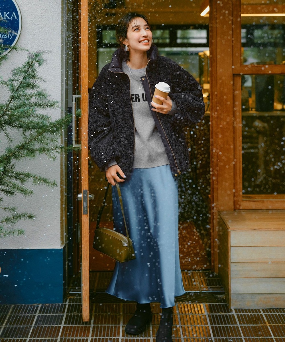 【新色・新サイズ登場!】サテン ナロースカート