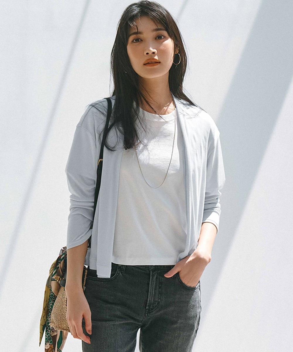 【オンワード】 23区 L(大きいサイズ)>トップス 【一部店舗限定/洗える】マルチ機能 シアー クロップド カーディガン ライトグレー 46 レディース 【オンワード】 23区 L(大きいサイズ)>トップス 【一部店舗限定/洗える】マルチ機能 シアー クロップド カーディガン ライトグレー 46 レディース